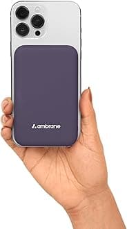 - Magsafe Wireless 10000Mah Fast Charging Power Bank, Strong Magnet, Micro USB Input, 22.5W Output For Iphone 12 Above, Android & Other Qi Enabled Devices + Magnetic Ring (Aerosync Snap, Purple)