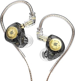 Morelian EDX Pro in-Ear Stage Monitor Headphone Dual Dynamic Unit Earphone Shock Bass Earbuds with 0.75mm Detachable Cable Comfortable Wired Headset (No Mic)