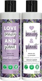 Love Beauty And Planet & Argan & Lavender Anti Frizz Combo with Sulfate free Shampoo & Conditioner