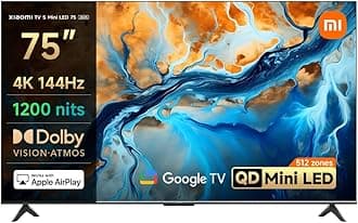 TV S Mini LED 75" 2025 | Bright 4K QD-MiniLED display with accurate color | 144Hz refresh rate | Premium metal finish with ultra slim-bezel design | Powerful AI engine for image enhancement