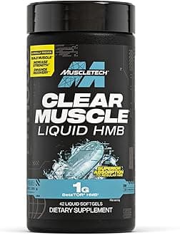 Clear Muscle | HMB Supplements 1000mg | HMB Acid-Based Muscle Supplement | Highest Grade HMB for Lean Muscle & Recovery | Helps Decrease Muscle Breakdown | 42 Softgels
