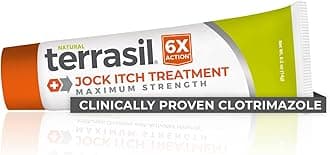 Jock Itch Cream, Clotrimazole 1% Antifungal Jock Itch Medicine Extra Strength, Fast Relief, Natural Soothing Care (0.5 oz)