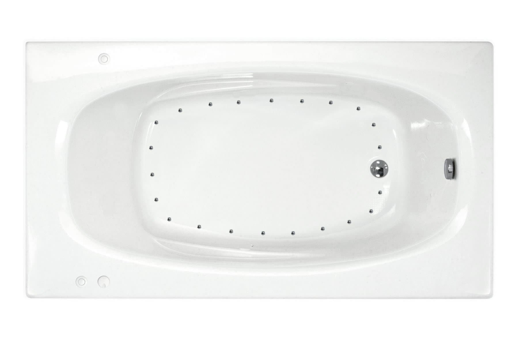 S3672PAL Tubs Polaris 36 by 72 by 23-Inch Rectangular Air Jetted Bathtub, White