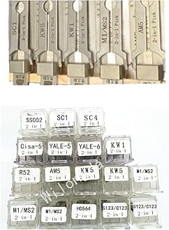 Professional Locksmith Tools SS001 SS002 SS002R SC1 SC4 KW1 KW5 R52 TE2 SC20 M1 AM5 for Door Civil Lock Hand Tool (Color : R52)