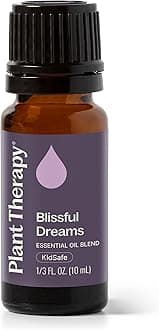 Plant Therapy Blissful Dreams Essential Oil Blend, For Relaxation While Supporting Quality Rest, Grounding and Soothing, Lovely Bedtime Aroma, 10 mL (1/3 oz) 100% Pure, Undiluted, Natural Aromatherapy