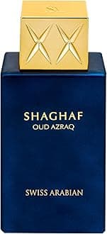 Shaghaf Oud Azraq Eau de Parfum, 75ml, Premium Quality Perfume, Women and Men’s Fragrance, Amber, Vanilla, Oud Luxurious Blend Perfumes for Men and Women