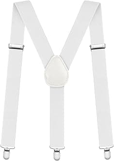 Men's Braces with Strong Metal Clips, 3.5cm Wide Heavy Duty Suspenders