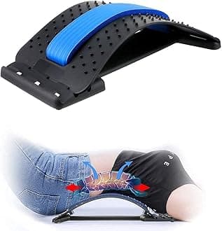 EKIN Spinal Curve Back Relaxation Device, Back Pain Relief Product Back Stretcher, Multi-Level Lumbar Region Back Support for Lower & Upper Muscle Pain Relief, Back Massager for Bed Chair & Car