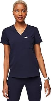 FIGSCatarina Scrub Tops for Women — Classic Fit, 1 Pocket, Four-Way Stretch, Anti-Wrinkle Women’s Medical Scrub Top