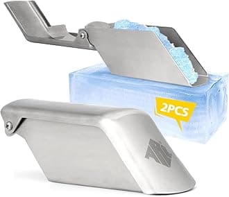 ARC Advanced Royal Champion USA, BQ35 2 PCS Hand Ice Shaver with Adjustable Blade, Stainless Steel Ice Machine, Ice Shavers for Snow Cones and juice, Mexican Ice Maker