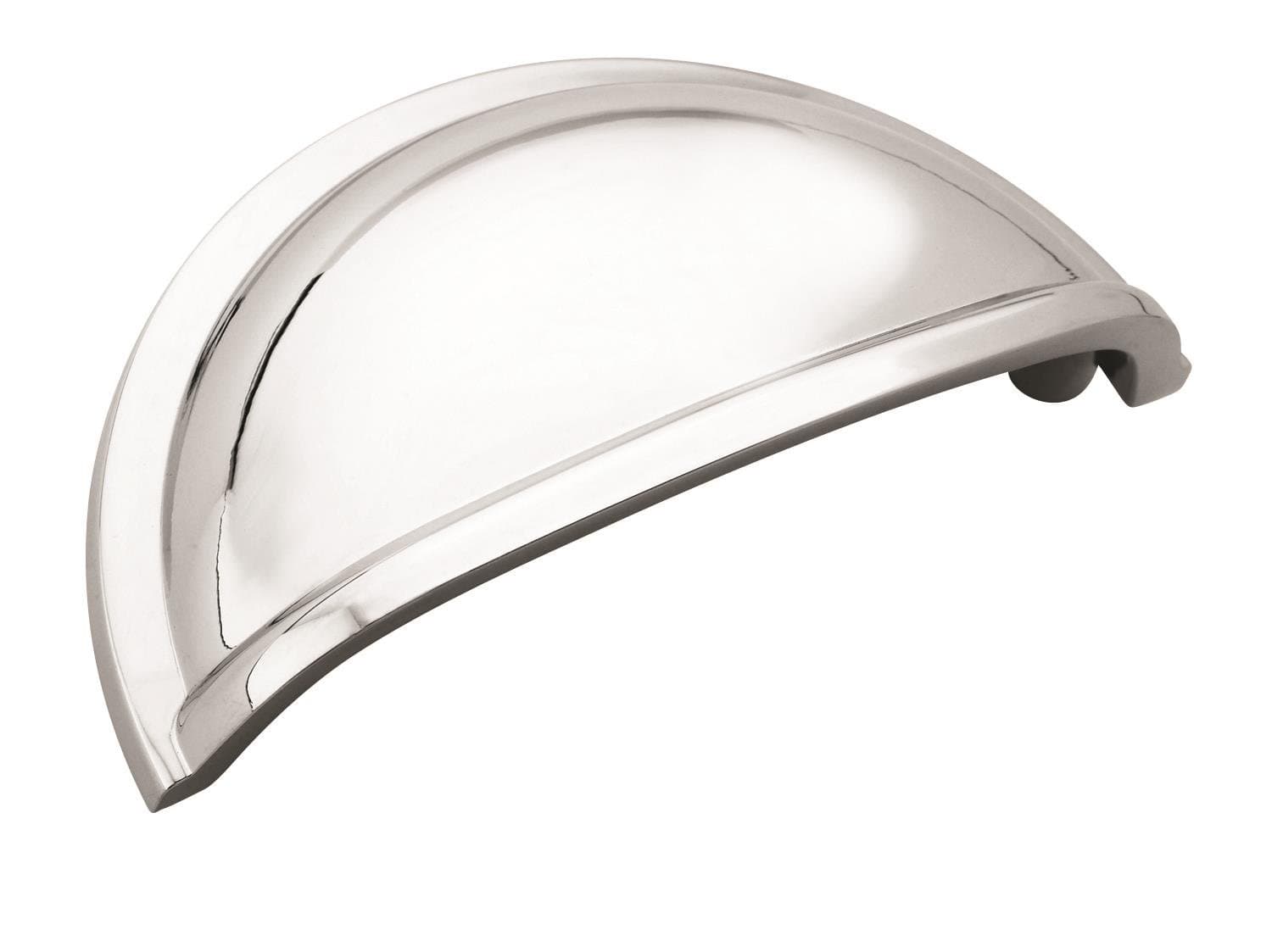 Amerock | Cabinet Cup Pull | Polished Chrome | 3 inch (76 mm) Center to Center | Cup Pulls | 1 Pack | Drawer Pull | Drawer Handle | Cabinet Hardware