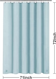 Light Blue Shower Curtain Liner - Premium PEVA Shower Liner for Bathroom, BPA & PVC Free, No Chemical Smell, Lightweight Standard Size Bath Curtain with 3 Magnets, Metal Grommets - Light Blue