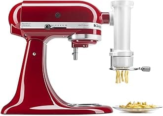 KSMPEXTA Gourmet Pasta Press Attachment with 6 Interchangeable Pasta Plates, White