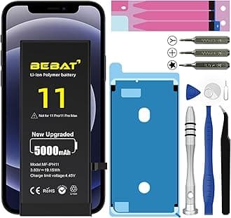 Replacement for iPhone 11 Battery, 5000mAh High Capacity Li-ion Polymer Replacement Battery for Model A2111, A2223,A2221 with Professional Repair Tool Kits