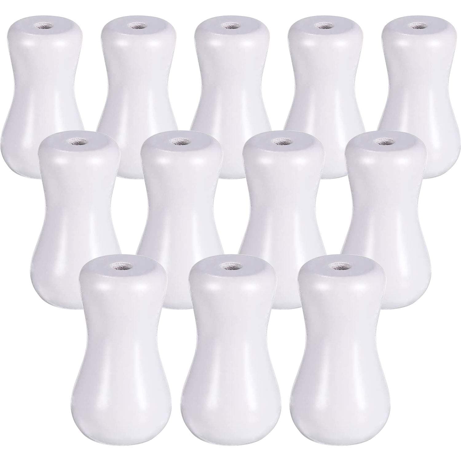 Boao 12 Pieces White Blind Pull Cord Knobs Wood Tassels Window Blinds Wooden ...