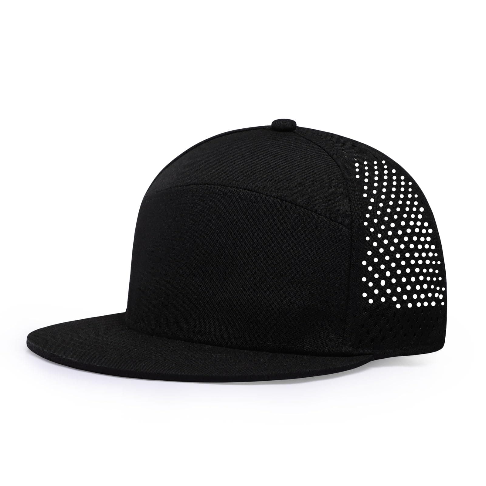 Men's Oversize XXL Flat Brim Baseball Cap Adjustable Performance Snapback Hat Laser Perforated Cap Plus Size for Big Head