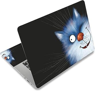 Universal 12.1 13 13.3 14 15.4 15.6 Inches Laptop Skin Sticker Decal Netbook Skin Sticker Reusable Notebook Personalized Art Decal Protector Cover Case by AORTDES - Lovely Winking Cat