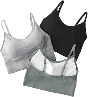 BRAAFEEPack of 3 Girls Cotton Slightly Padded Teenager Full Coverage Sports Fitness Yoga and Gymwear, Fashionable Lifestyle, Outdoor Life Bra (Multicolor) AAJ5_FANCYBRA