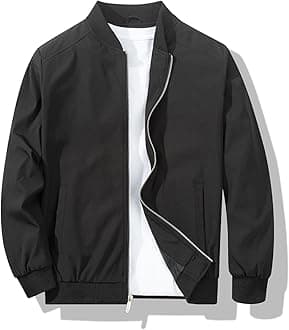 Men's Bomber Jacket Fashion Stylish Lightweight Windbreaker Spring Fall Casual Jackets for Men