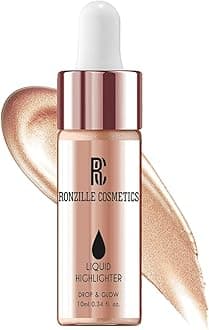 Ronzille Liquid Illuminator Silver Highlighter Ultra Smooth Shine Waterproof Face And Body Highlighter (Bronze)