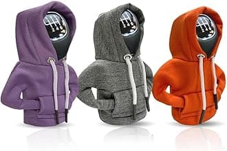 3Packs Car Gear Shift Covers, Fashionable Hoodie Car Shift Knob, Winter Warm Gear Shift Knob Cover Sweater Shirt, Auto Interior Accessories Shift Knob, Universal Car Decor Accessories