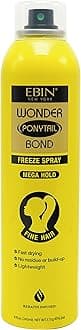 Wonder Ponytail Bond Freeze Spray Extra Mega Hold - Fine Hair 8oz/ 245ml | Long Lasting Hold, 24-Hour Frizz Control, Shine Enhancing, Fast-Drying, Lightweight, All Hair Types