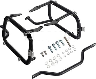 VNFEJEJR Rear Luggage Side Case Box Mount Rack Fit for Harley Pan America 1250S 2020-2024 Motorcycle Saddlebag Suppport Bracket Motorcycle Rear Luggage(Black)