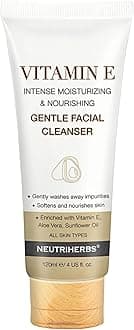 Face Cleanser with Vitamin E, Gentle Facial Cleanser for Daily Clean and Purify, Face Wash Fit for All Skin Type, 4 fl.oz