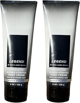 Bath & Body Works and Legend Men's Collection Ultimate Hydration Ultra Shea Cream 8 Oz 2 Pack (Legend)
