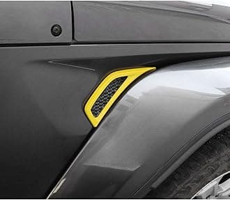 Voodonala for Jeep JL ABS Carbon Fiber Side Air Conditioning Vent Outlet Decoration Trim for 2018-2022 Jeep Wrangler JL JLU Gladiator JT Yellow