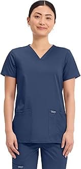 Medical Women's Scrub Top V-Neck Modern Classic Fit with 3 Pockets, Ultra Soft and 2-Way Stretch Fabric - WW620