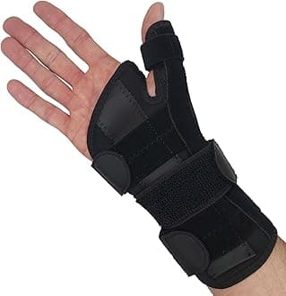 Thumb Splint & Wrist Brace | Carpal Tunnel Wrist Splint with Trigger Thumb Brace Spica | Stabilizer & Support For Tendonitis Pain, Arthritis, CMC, Tenosynovitis, De Quervain Women Men LARGE, RIGHT HAND