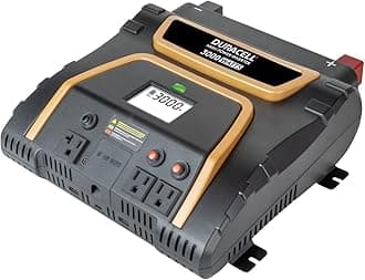 Duracell 3000 Watt High Power Inverter, Portable AC Power for Emergencies, Job Sites, Off Grid RV Camping
