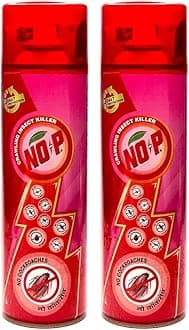 No-P Crawling Insect Killer Spray - 425ml | Household Aerosol Insecticide | Instantly Kills Cockroach, Bed bugs, Ants, Spiders, Termites, Lizards, Worms| 2% Propoxur | Pack of 2