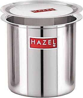 HAZEL Gunj Steel Milk Pot with Lid, Stainless Steel Milk Kettle Container, Milk Cooker for Kitchen, 5000 ml