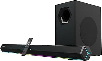 Juke BAR 6100DWS PRO 240W with Multi Connectivity (BT 5.0 | HDMI (ARC) |Optical in | USB | AUX),Wireless Subwoofer,RGB LED Lights, Wall Mountable Sound Bar with Virtual 5.1 and LED Display