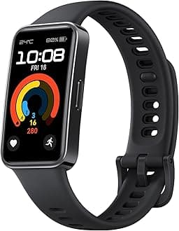 Band 9, Bluetooth, iOS & Android, Up to 14 Days Battery Life, Comfortable Wear, TruSleep 4.0, Scientific Sleep Tracking, 100 Training Modes, Smartband, Starry Black Fluoroelastomer Strap