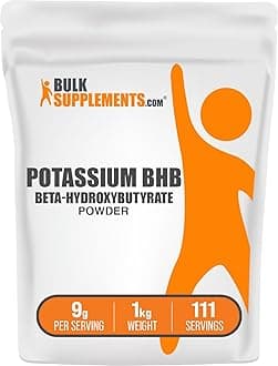 com Potassium BHB Powder - Beta-Hydroxybutyrate Powder, Unflavored Potassium BHB Supplement - Vegan & Gluten Free, 9g per Serving, 1kg (2.2 lbs) (Pack of 1)