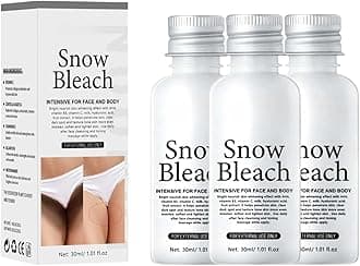Snow white Cream, White And Private Cream, Dark Skin Bleaching Cream, Body Skin Bleaching Cream, Skin Lightening And Black Removing Cream, for Inner Thigh, Underarm, Elbow (3PC)