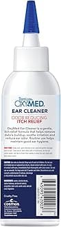 TropiClean OxyMed Preventative Dog Ear Cleaner, Vet Recommended Ear Cleaning Solution for Itch Relief, Daily Wash Drops, Safe for Cats, USA Made, 4oz.