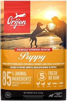 ORIJEN Dog Puppy Recipe, 13lb, High-Protein Grain-Free Dry Puppy Food, Packaging May Vary