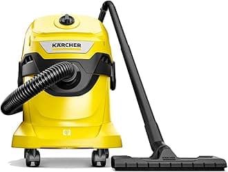 Kärcher WD 4 Multi-Purpose 5.3 Gallon Wet/Dry Shop Vacuum Cleaner with Attachments, Space-Saving Design, Heavy Duty