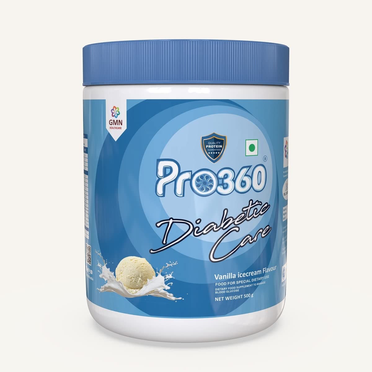 Pro360 DiabetiCare Pro Nutritional Diabetic Protein Powder Supplement Powder to Manage Diabetes and Blood Glucose for Adults - Vanilla Flavor - 500gm