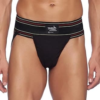 Athletic Wolf Stretchable Supporter Jockstraps with Cup Pocket, Ideal for Workout and Sports Quick Dry Moisture Wicking Underwear
