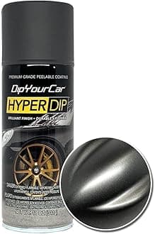 com HyperDip Paint - Can of Sprayable Automotive Dip Coat - Removable Peelable Paint Protection for Cars - Anthracite Grey Satin Metallic Coat Spray