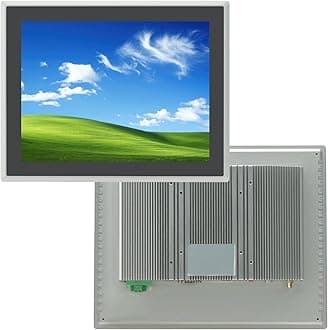 12.1 inch Capacitive Multi-Touchscreen Industrial Embedded Win-10 PC Monitor, IP65 Screen with 10 Points Touch Display, i5+RAM 4G+128G SSD, Integrated Phoenix2pin, HD-MI-Out & USB Ports