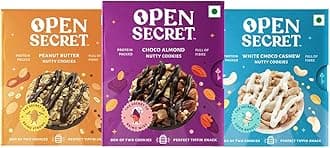 Open Secret Cookies | 12 Boxes, 2 Cookies Each | Healthy Snacks, Cookies Gift Hamper, Cookies Biscuits, Cookies Gift Packs, Healthy High Protein, No Maida, Gifts (12 X 2 = 24)