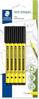 STAEDTLER Noris - Handwriting Pen - Black - Pack of 5, 307-9 BK5