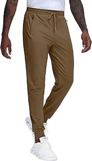 JWM Regular/Tall Mens Athletic Joggers Pants Long Inseam Tapered Sweatpant Workout Running Gym Training with 3 Zipper Pockets