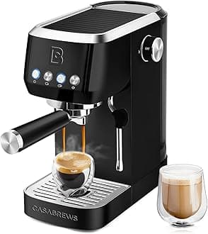 CASABREWS20 Bar Espresso Coffee Machine, Professional Espresso Coffee Machine with Steam Milk Frother, Coffee Maker, Cappuccino Coffee Machine with Removable 44oz Water Tank,